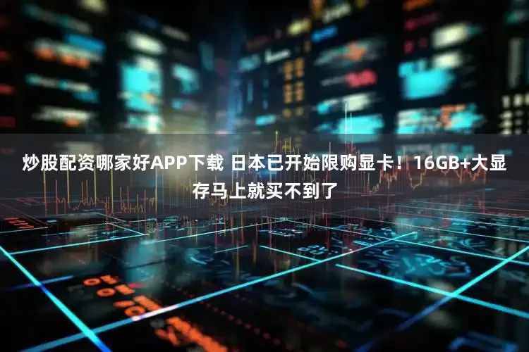 炒股配资哪家好APP下载 日本已开始限购显卡!16GB+大显存马上就买不到了